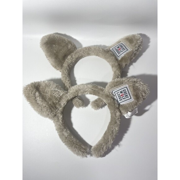 Lot 2 Great Wolf Lodge Gray Wolf Headband Ears Party Favor Souvenir Furry - Picture 2 of 3